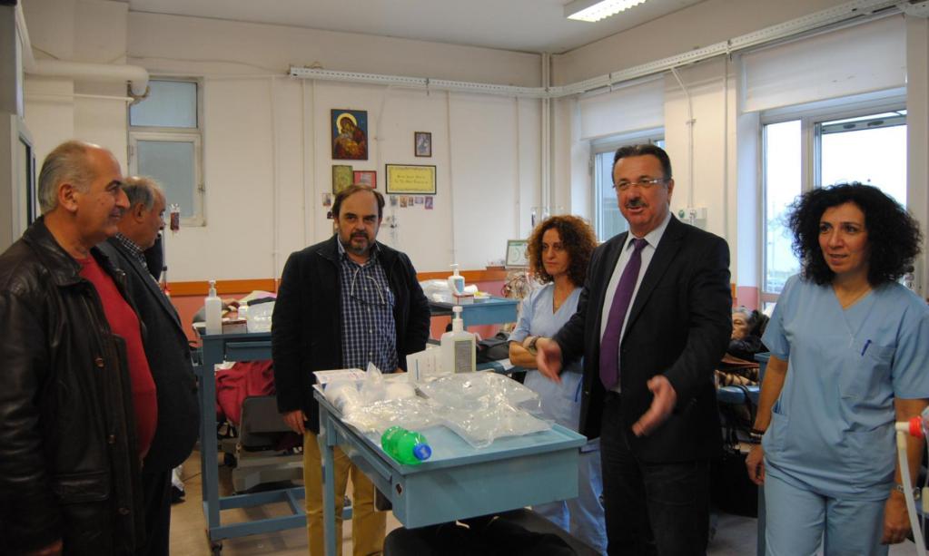 Επίσκεψη του Αντιπεριφερειάρχη Πέλλας στη Μονάδα Τεχνητού Νεφρού του Νοσοκομείου Έδεσσας